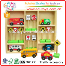 Kids Wooden Vehicles and Traffic Signs Traffic Education Toys